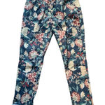 Vintage America Floral Print Skinny Jeans 4/27 Blue Photo 0