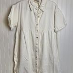 Savanna Jane NWT ivory button front short sleeve denim dress size large G4 Photo 0