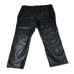 Abercrombie & Fitch Abercrombie 90s Straight Ultra High Rise Denim Vegan Leather Split Jeans Size 24 Photo 3