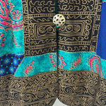 Vintage blazer womens size 10 unique colorful detailed blazer lady carol of ny Blue Photo 4