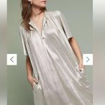 Anthropologie Sabina Musáyev Mercury Shirtdress Silver Metallic Small Photo 5