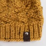 The Unraveled Sheep Cable Knit Beanie Hat Womens Yellow Winter Faux Fur Pom Pom Photo 4