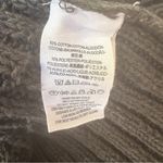 Free People Twisted Cable crop turtleneck sweater dark green gold metallic Small Photo 12