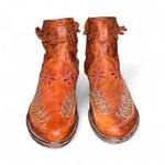 Old Gringo  women's Brown Leather Ankle Boots with Colorful Embroidery size 7B Photo 1