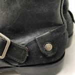 Retro London Underground Short Biker Boot size 6.5 Black Leather Moto Photo 6