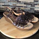 JCPenney‎ YUU Dora wedge sandals size 10 Brown Photo 3
