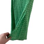 AYR XS The Estella Bias Cut Silk-Blend Midi Slip Skirt Green Goddess Polka Dot Photo 2