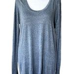Gap Heather Blue Scoop Neck Long Sleeve Knit Top Size XS Photo 0