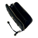 Jimmy Choo Long Wallet Zodiac Studded Zip Black Leather Clutch Purse Authentic Photo 11