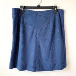 DKNY  Pinstripe Mini Skirt Size 12 Navy‎ Linen Blend Casual Career Photo 3