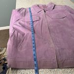 NWT Denim&Co Leather Suede Jacket Coat Lilac Purple Women’s Large Photo 11