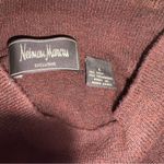 Neiman Marcus  Brown Silk Cashmere Mock Neck Sweater Size Large EUC Photo 2