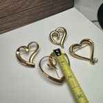 Heart Shape Lot Of 4 Hearts Brooch Pin Gold Tone 1 Trifari 1 Napier Photo 1