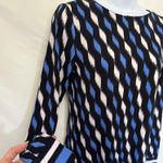 Michael Kors  Geometric Sheath Dress Sz 2 Y2K Preppy Blue Office Modern Minimal Photo 2