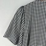 Ann Taylor Checked Knot Front Top Button Front B Neck Short Sleeve Chiffon Photo 10