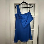 Bill Levkoff  | Royal Blue One Shoulder Cocktail Formal Prom Dress Size 12 Photo 2