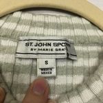 St. John  Sport Cropped Ribbed Sleeveless Sweater Womens S Preppy Striped Luxury Photo 2