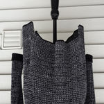 Kaisely  Black and Gray Knit Tunic Sweater Photo 2