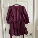 Entro Fire And Rain Plum Bishop Sleeve Mini Dress Photo 4