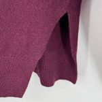 Madewell Hickory sweater women's M wool blend rib knit turtleneck maroon wine Photo 4