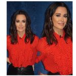 Ganni Fannie polka dot ruffle button down blouse NWOT Photo 4