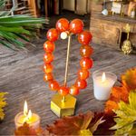 Gem Quality Fire Agate Stretch Bracelet – Glowing Autumn Hues Orange Photo 6