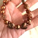 Copper tone cat heart star beaded bracelet Photo 6