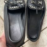 Prada  Black Crystal Embellished Leather Loafers Photo 7