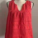 Lucky Brand  Crochet Lace Boho Tank Medium Peasant Top Sleeveless Coastal Hippie Photo 0