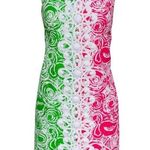 Lilly Pulitzer Jubilee Flam Alma Shift Dress Pink Green size 8 Photo 0