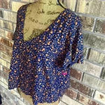 Arizona Jeans NWOT Arizona Jean Co. women’s floral crop top XL Photo 6