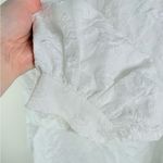 Madonna & Co White Floral Textured Blouse Romantic Statement Top Size XL Photo 5