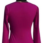 Cache Empire Bust Gold Metal Grecian Gold Self Belt Top New Ruched Plum NWT $118 Photo 3