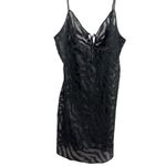 Gilligan & Omalley Black Animal Print Lingerie Nightgown Chemise Womens Large Photo 4