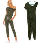 n:philanthropy Britton Jumpsuit Off the Shoulder Camo Print Green Size XS Photo 1