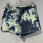 Altar'd State  blue and white tie‎ dye sweat shorts Photo 0