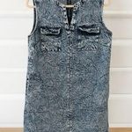 Who What Wear Blue denim acid wash Mini Dress Sleeveless sz L Photo 0
