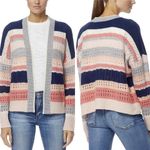 360 Cashmere  striped multi color sweater‎ cardigan size small Photo 1