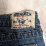 True Religion  Distressed Skinny Jean Shorts Made In USA Womens 26 Medium Wash Photo 2