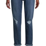 joe's jeans NWOT  Niki Distressed Straight Leg Denim Jeans Womens 31 Blue Stretch Photo 0