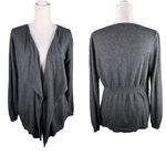 Boden Open Sweater Waterfall Cardigan Gray 10 Lightweight Photo 12