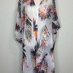 Rachel Roy Mystic Palm High-Low Open Front Soft Airy CoverUp, Sz Medium Photo 2