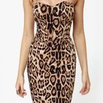 Tripp NYC Fitted Leopard Print Dress Black Size XS Photo 0