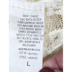 Mauve Lace Kimono Sheer Floral Cardigan Fringe Boho Festival Cream Ivory Size L White Size L Photo 5