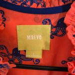 Anthropologie  Maeve EUC Women's Orange Ruffle Sleeveless Octopus Blouse Size 2 Photo 2