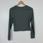 Outdoor Voices  Green Ribbed Long Sleeve Top Photo 5