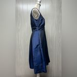 Dress Barn Vintage Midnight Blue coquette  Romantic Dress with pockets and Pearl neckline Photo 2