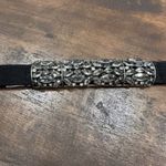 BCBGMAXAZRIA BCBGMazazria Black Stretch Belt OS Crystal & Faceted Glass Rhinestone Glam Bling Photo 3