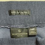 Worthington | Petite Blue Pull-On Skinny Dress Pants | 14P Photo 7