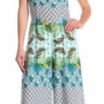 One One Six Tropical print lace up back jumpsuit size M Photo 0